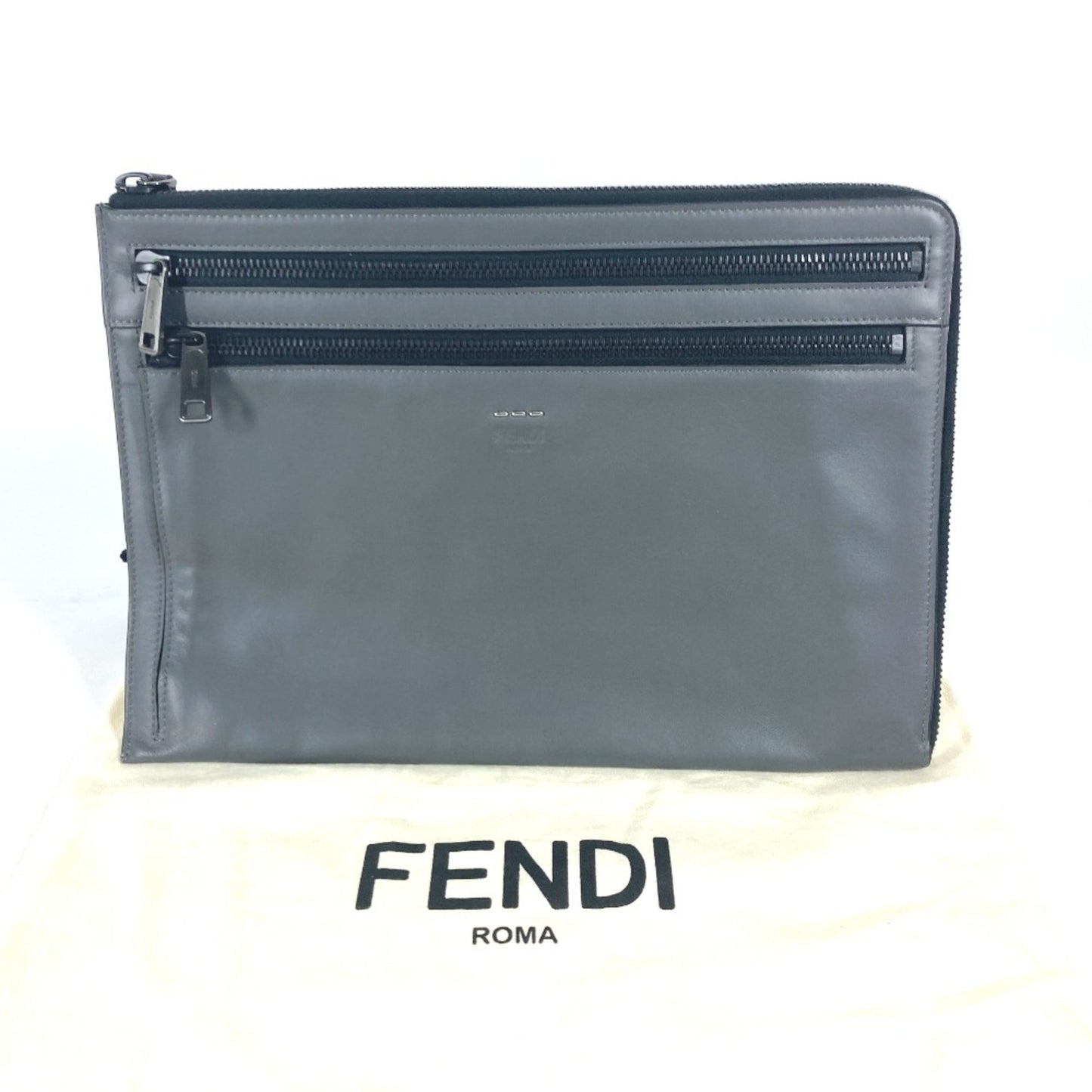 Fendi Others Gray Clutch Bags