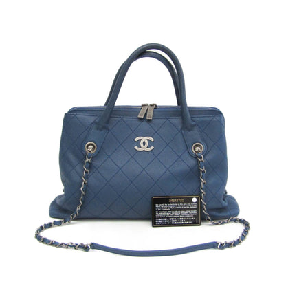 Chanel Calfskin Blue Handbags