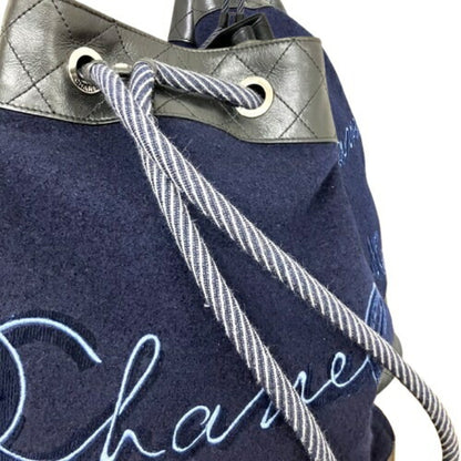 Chanel Wool Blue Shoulder Bags