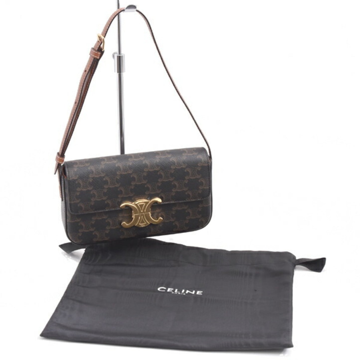 Celine Pvc Brown Shoulder Bags