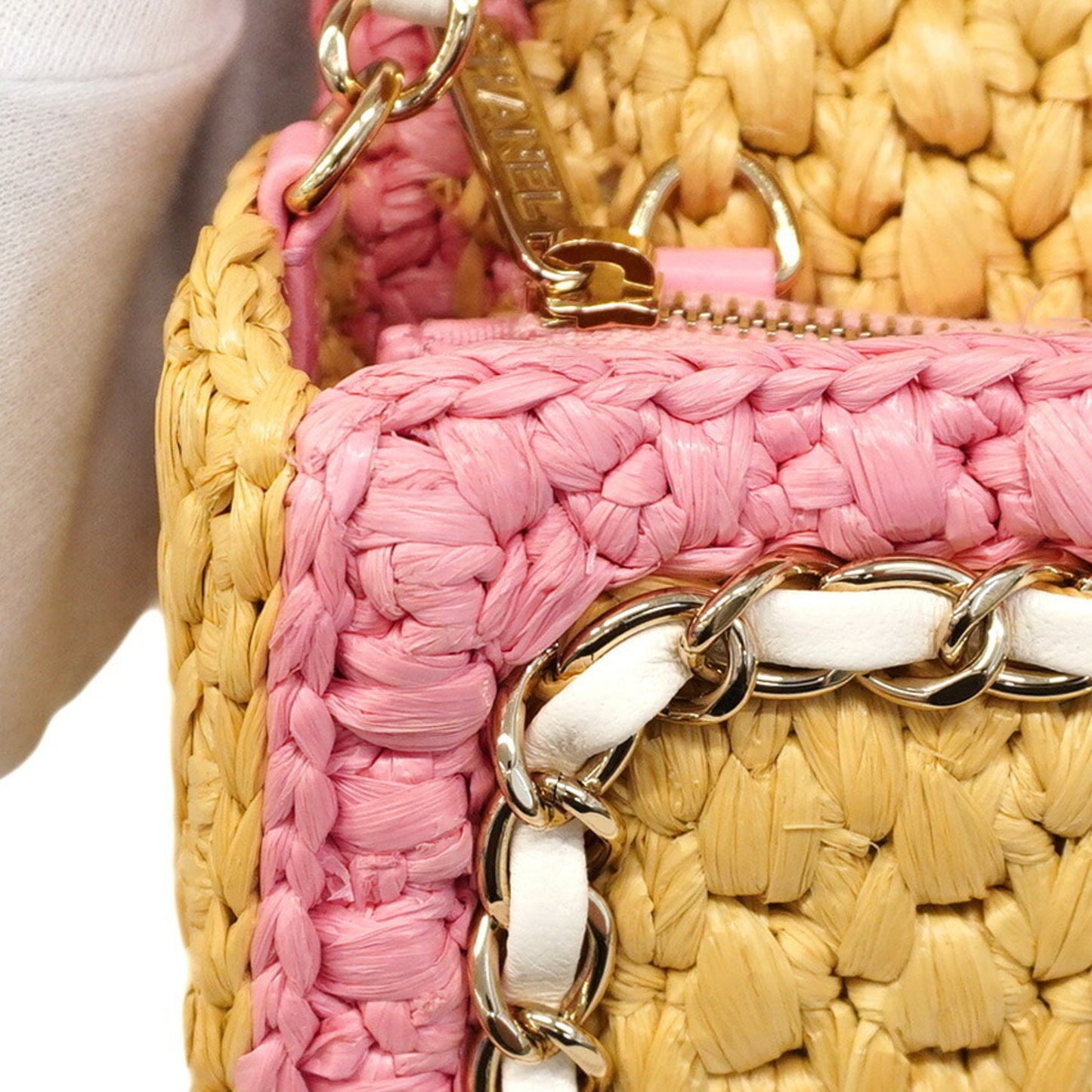Chanel Woven Fabric Brown Shoulder Bags