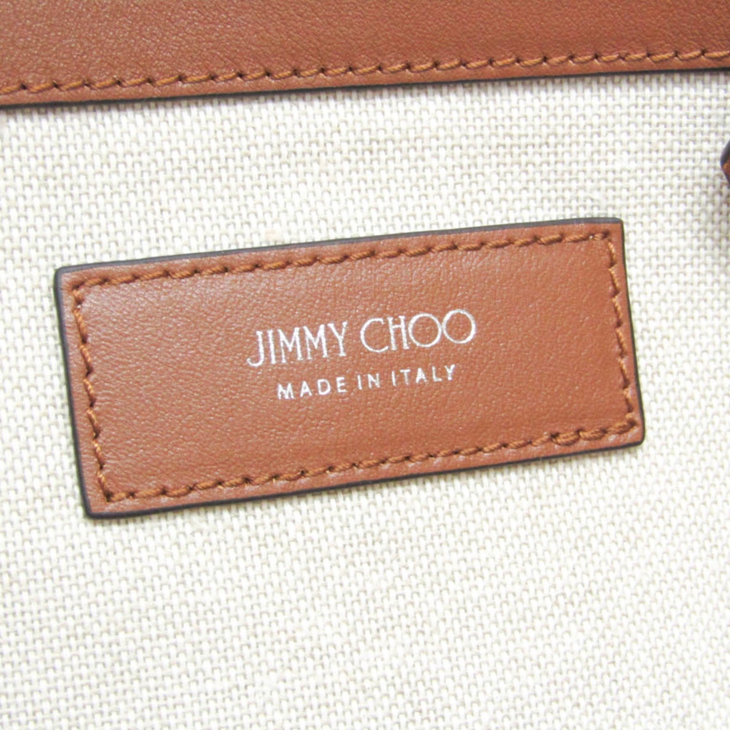Jimmy Choo Canvas Brown Tote Bags