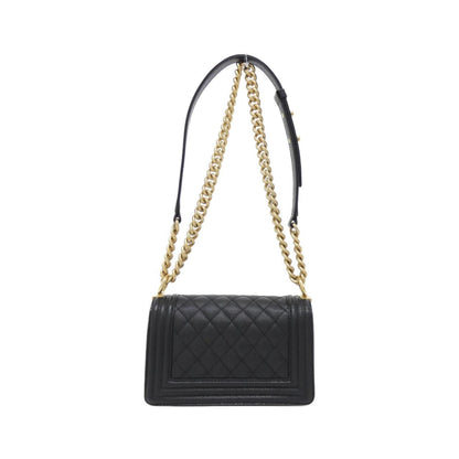 Chanel Calfskin Black Shoulder Bags