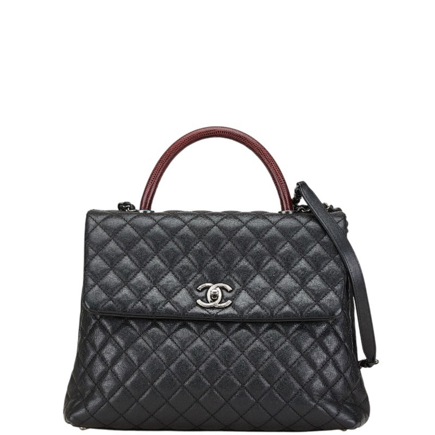 Chanel Calfskin Black Handbags