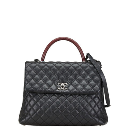 Chanel Calfskin Black Handbags