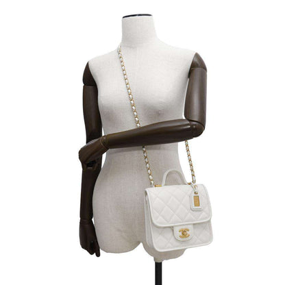 Chanel Calfskin White Shoulder Bags