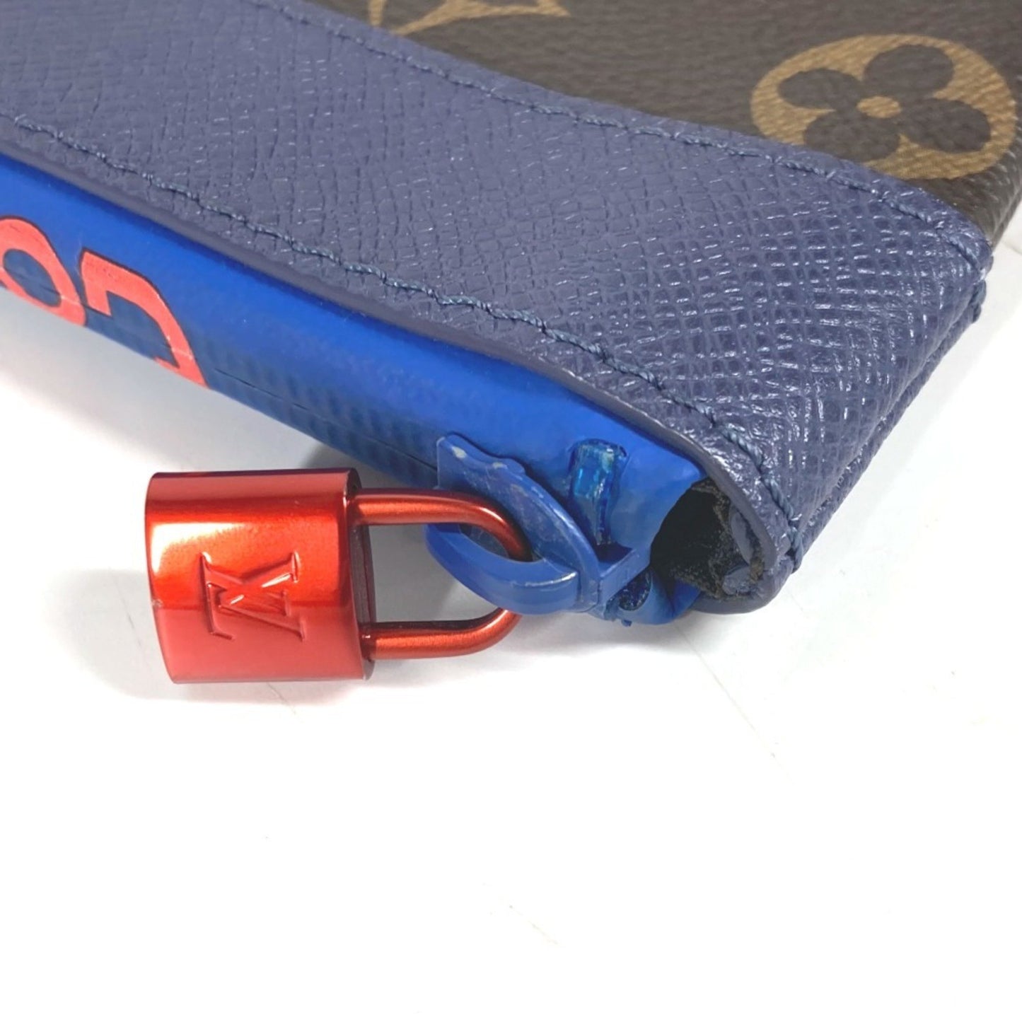 Louis Vuitton Monogram Canvas Blue Clutch Bags