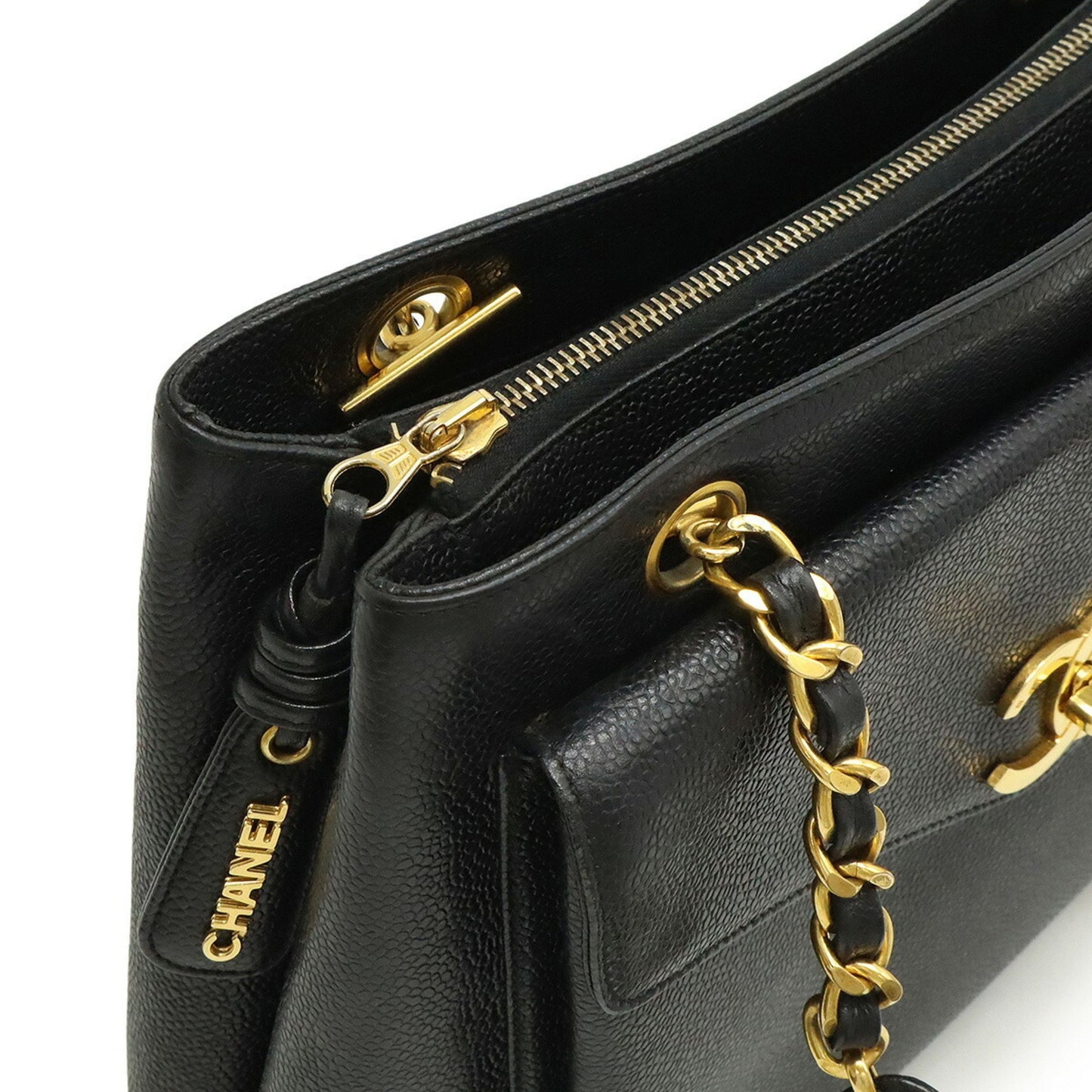 Chanel Calfskin Black Shoulder Bags
