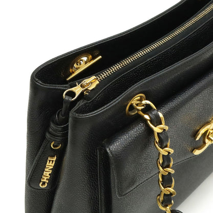 Chanel Calfskin Black Shoulder Bags