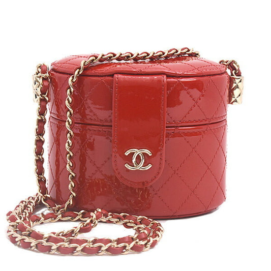 Chanel Patent Red Shoulder Bags