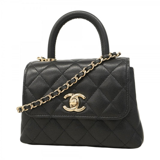 Chanel Calfskin Black Handbags