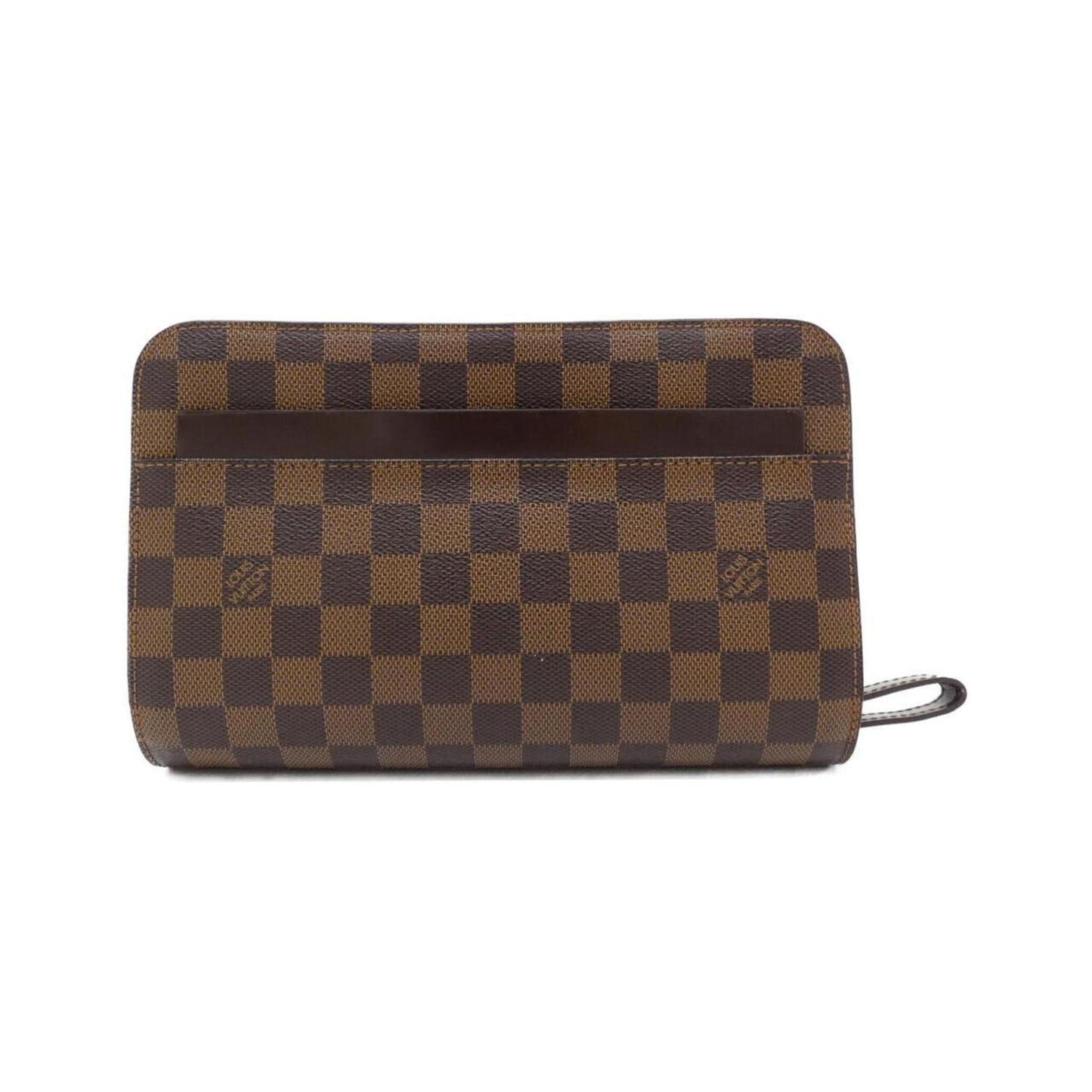 Louis Vuitton Coated Canvas Brown Clutch Bags