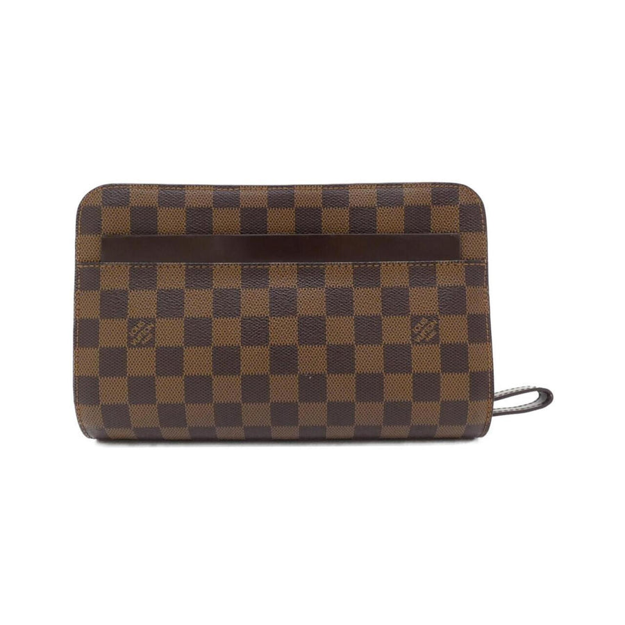 Louis Vuitton Coated Canvas Brown Clutch Bags