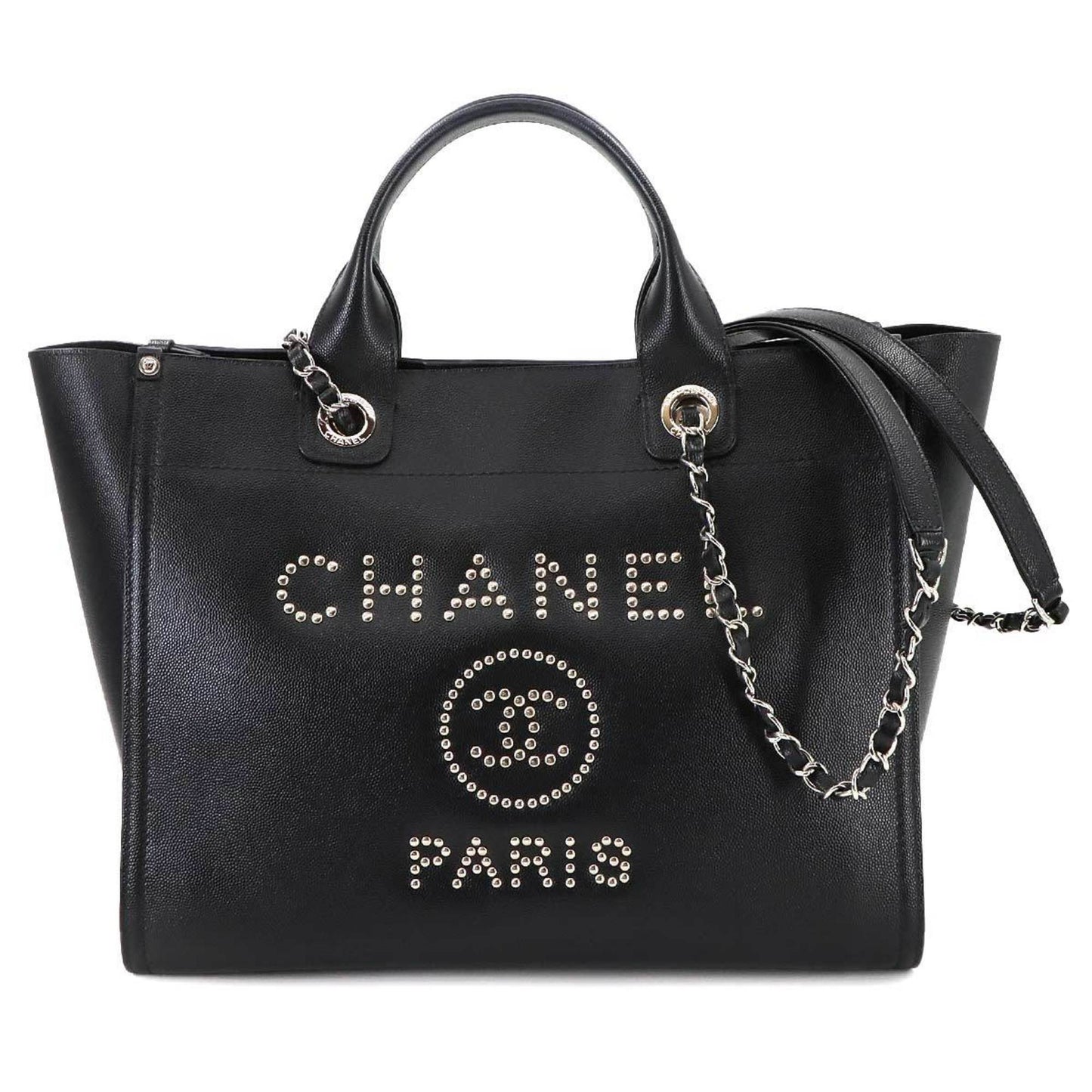 Chanel Calfskin Black Shoulder Bags