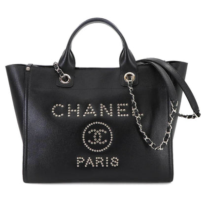 Chanel Calfskin Black Shoulder Bags