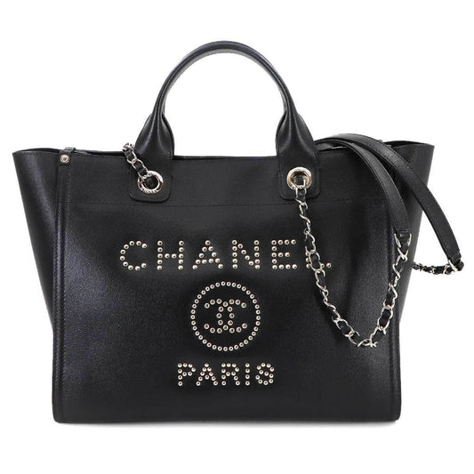 Chanel Calfskin Black Shoulder Bags