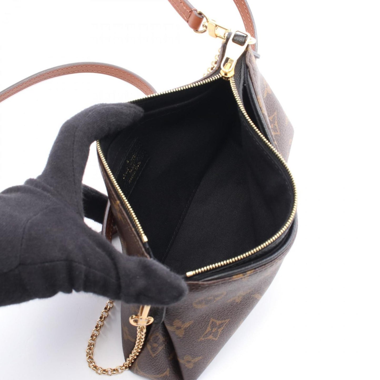 Louis Vuitton Coated Canvas Black Handbags