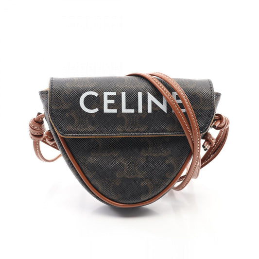 Celine Coated Canvas Brown Shoulder Bags