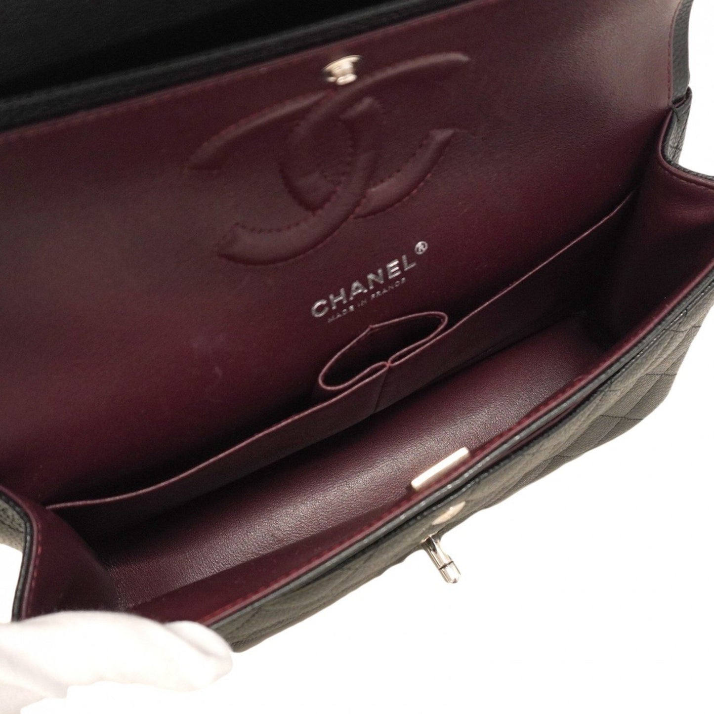 Chanel Calfskin Black Shoulder Bags
