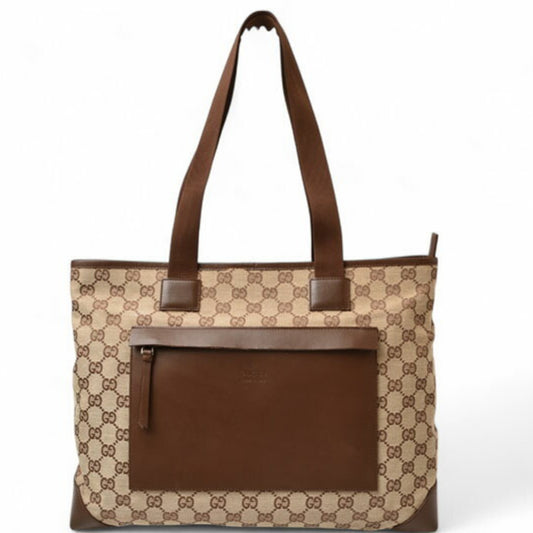 Gucci Canvas Brown Tote Bags