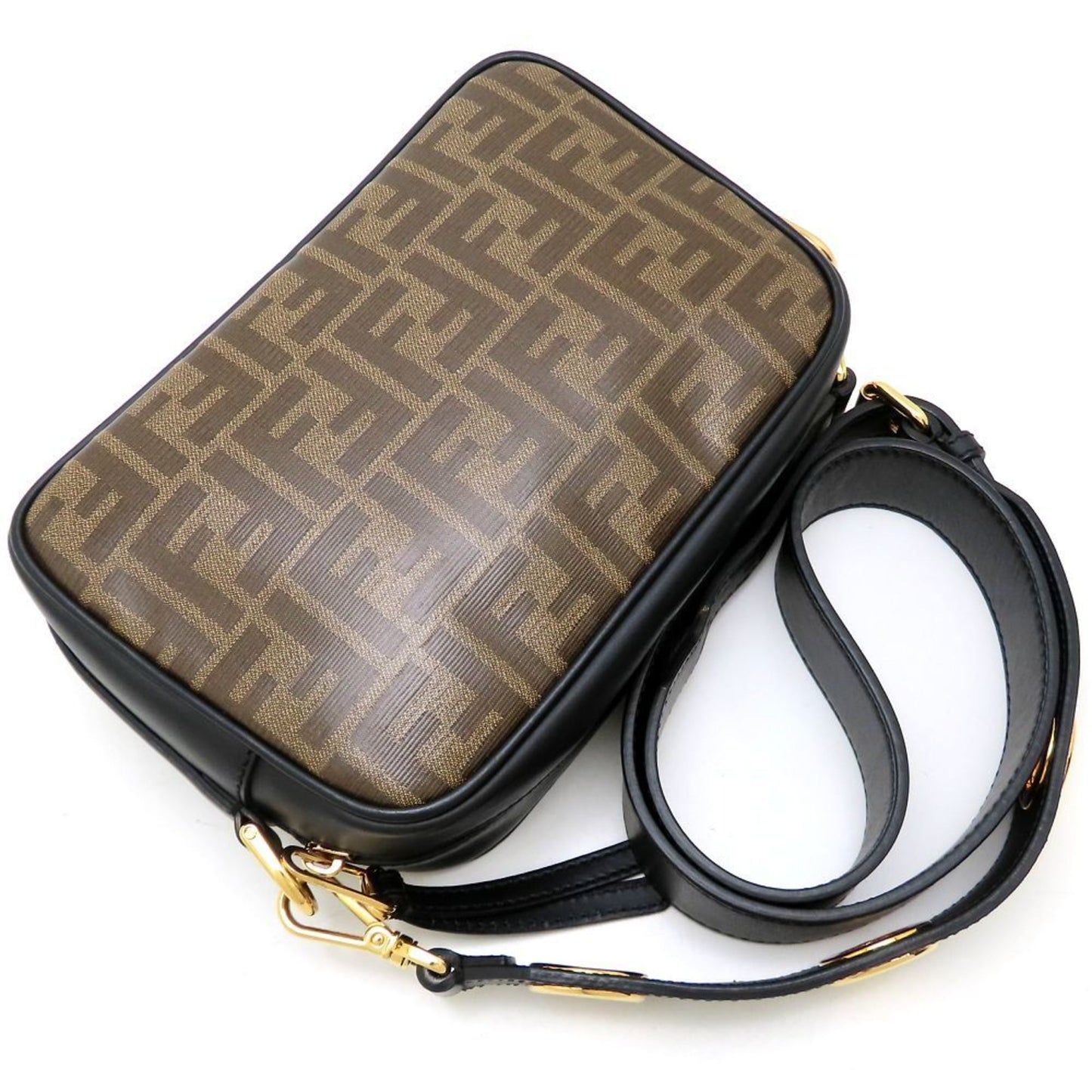 Fendi Coated Canvas Black Shoulder Bags