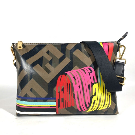 Fendi Pvc Brown Shoulder Bags