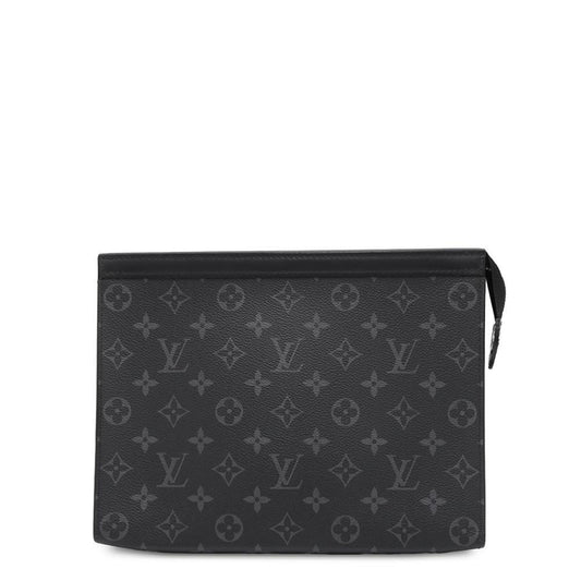 Louis Vuitton Monogram Canvas Black Clutch Bags