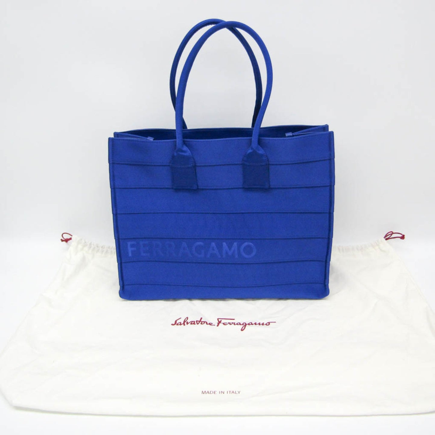 Salvatore Ferragamo Nylon Blue Tote Bags