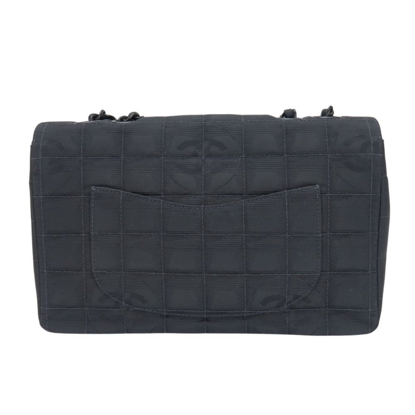 Chanel Woven Fabric Black Shoulder Bags
