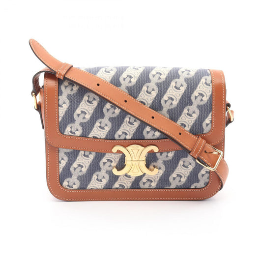 Celine Denim Brown Shoulder Bags