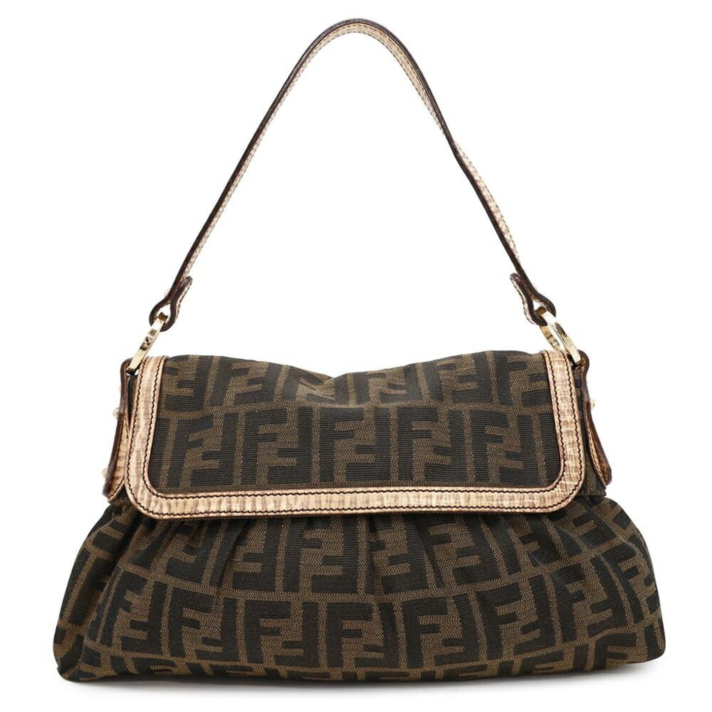 Fendi Canvas Brown Shoulder Bags