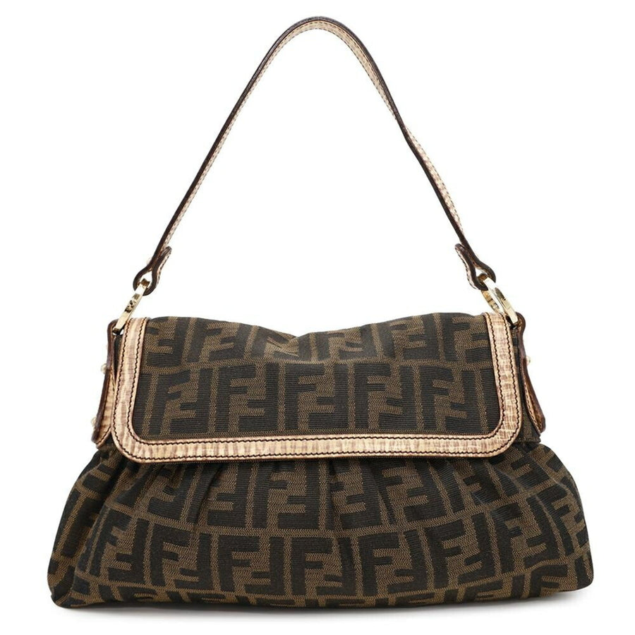 Fendi Canvas Brown Shoulder Bags