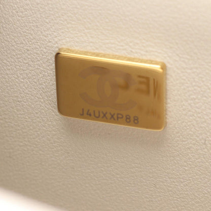 Chanel Calfskin White Shoulder Bags