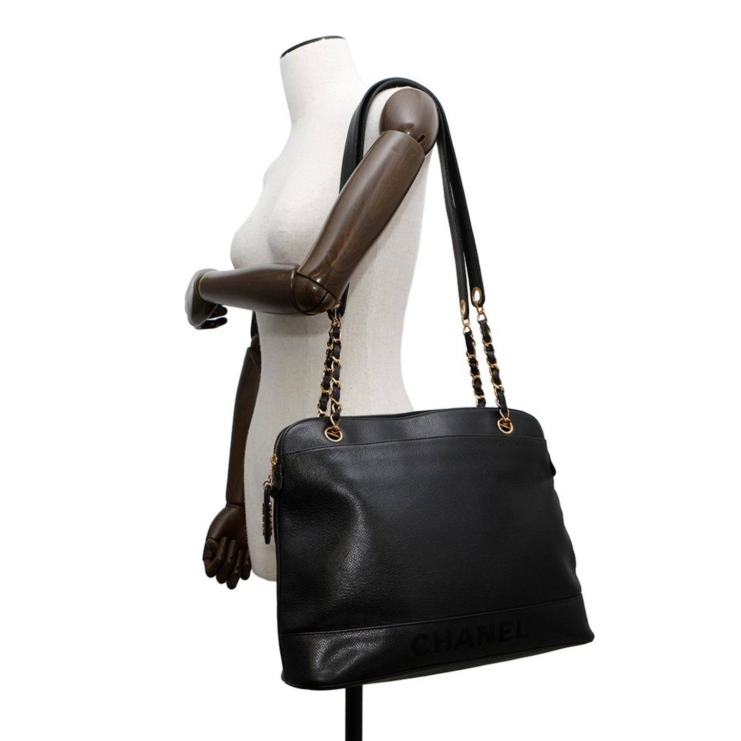 Chanel Calfskin Black Shoulder Bags
