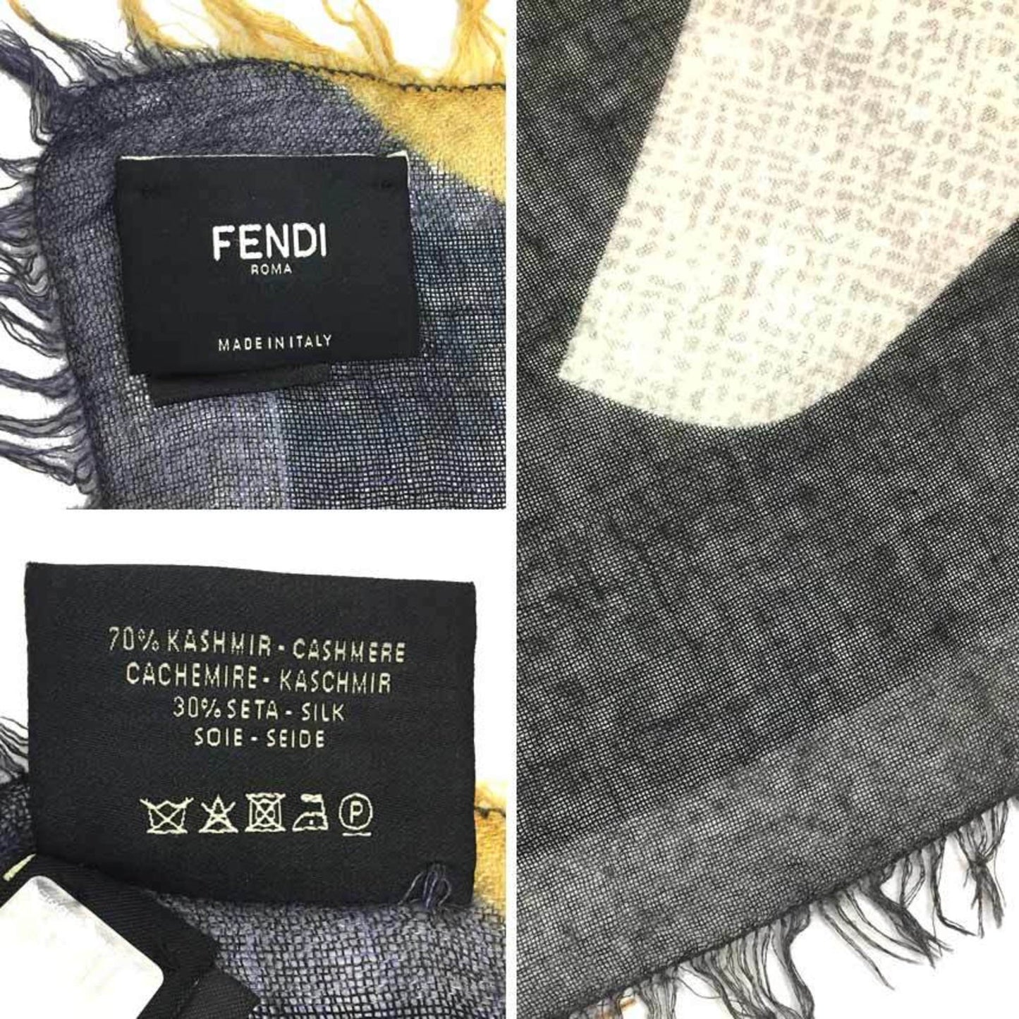 Fendi Cashmere Blue Scarves