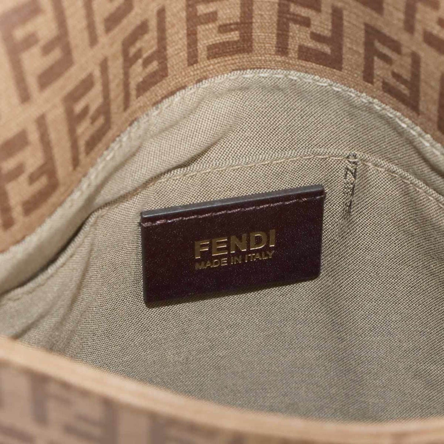 Fendi Pvc Brown Shoulder Bags