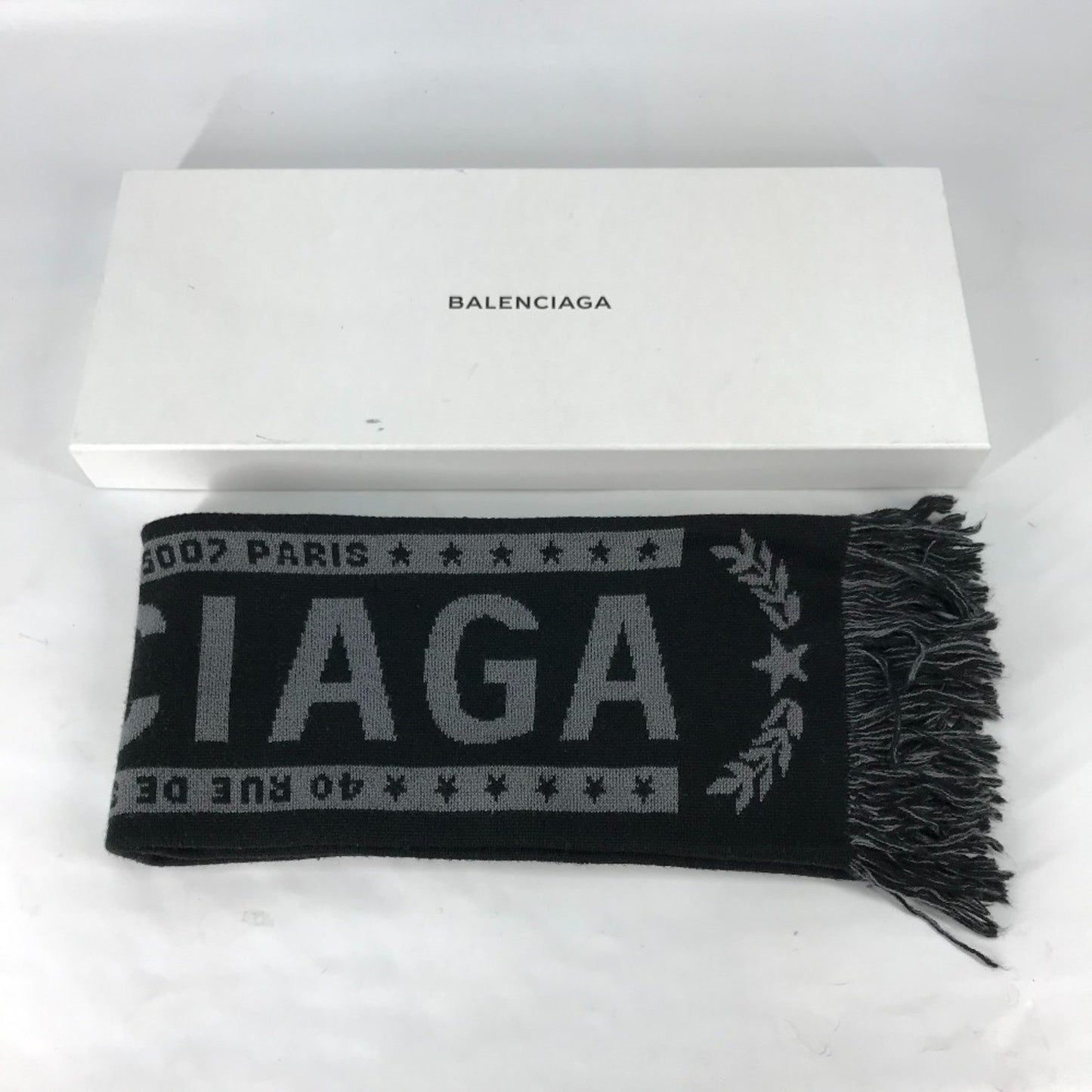 Balenciaga Wool Black Scarves