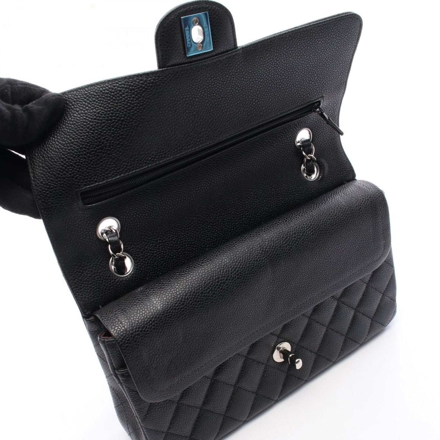 Chanel Calfskin Black Shoulder Bags