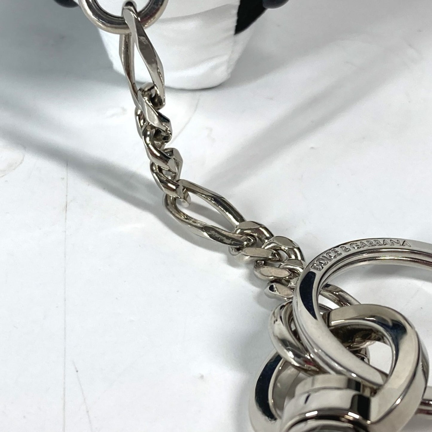 Dolce & Gabbana Nylon Black Key Rings