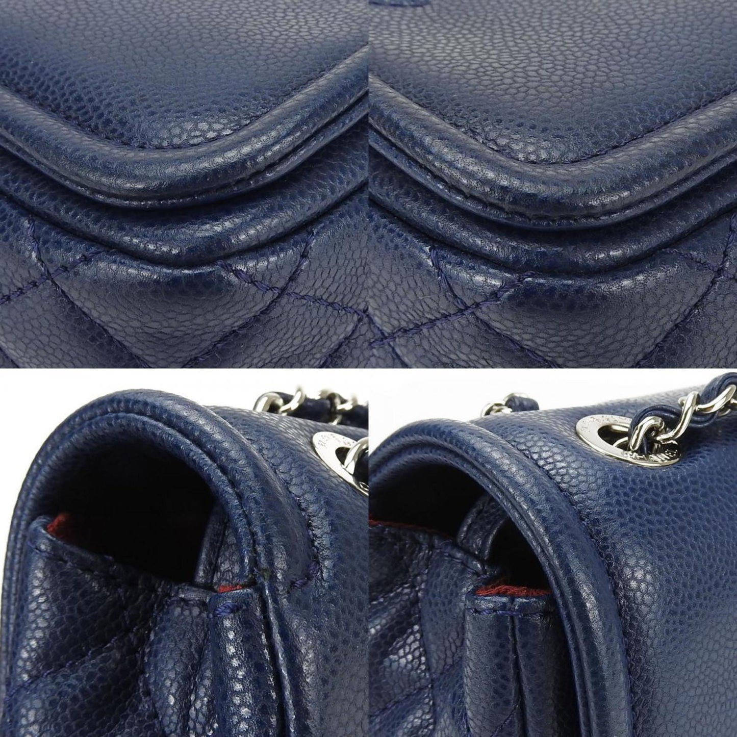 Chanel Calfskin Blue Shoulder Bags