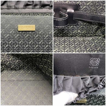 Loewe Canvas Black Shoulder Bags