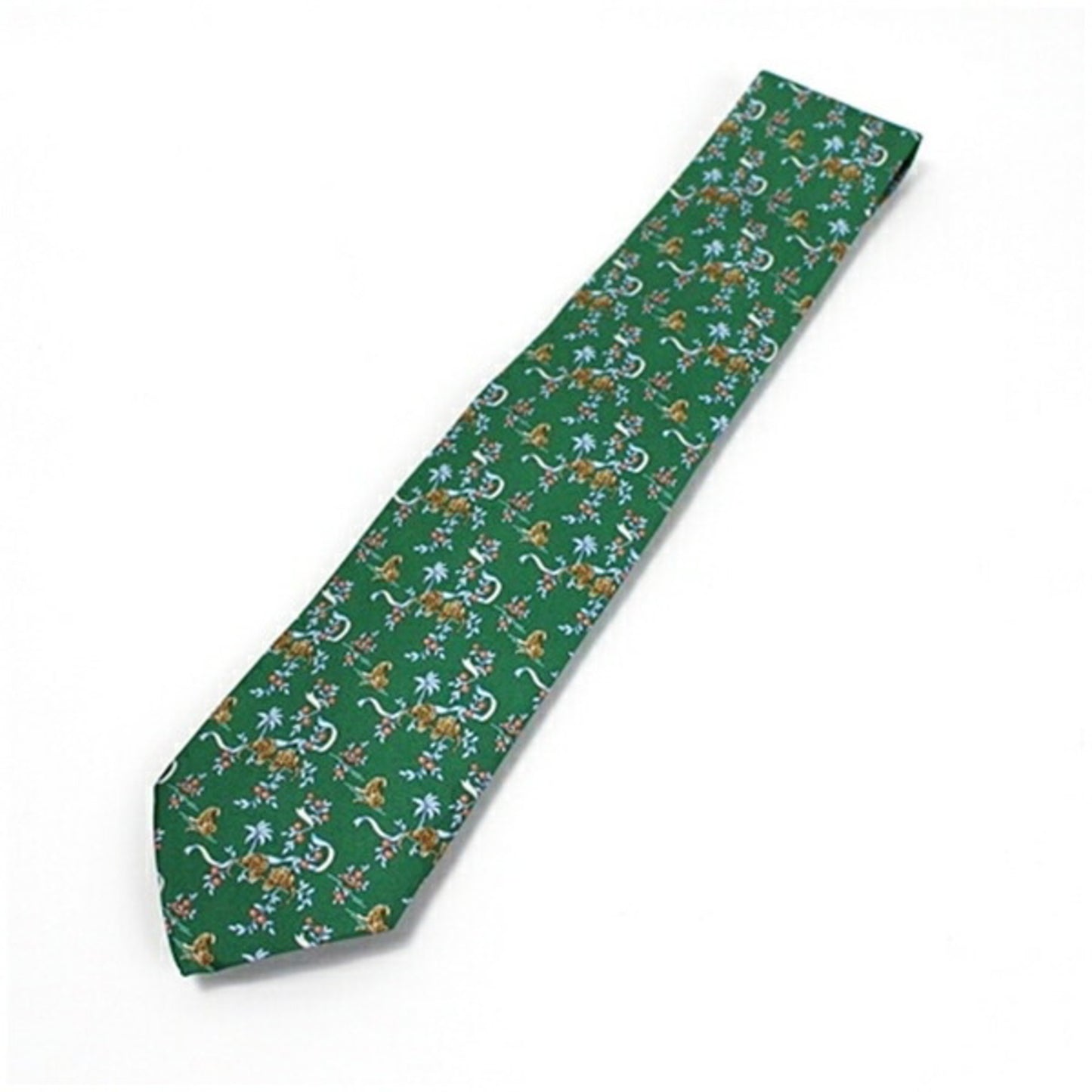 Salvatore Ferragamo Silk Green Ties