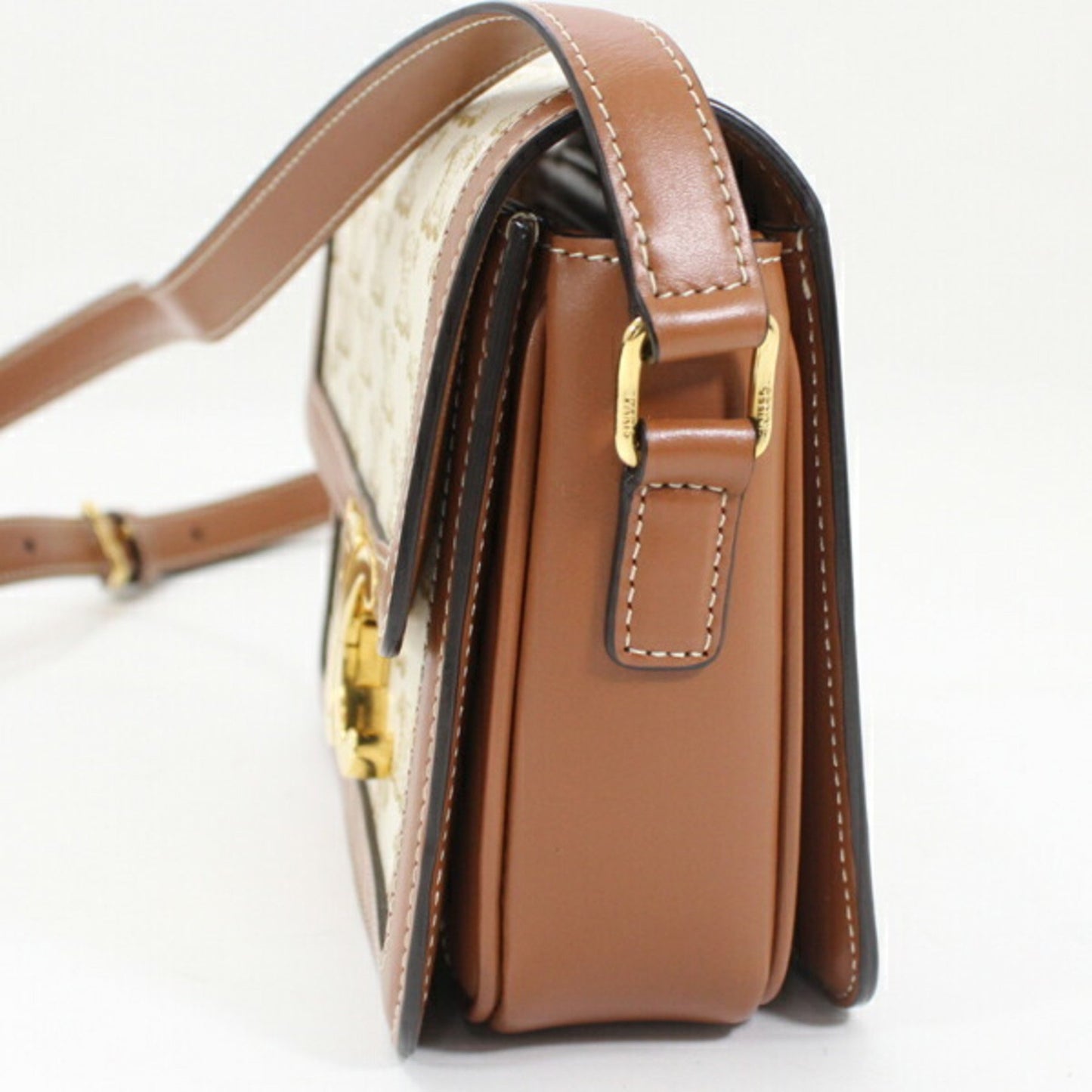 Celine Canvas Brown Shoulder Bags