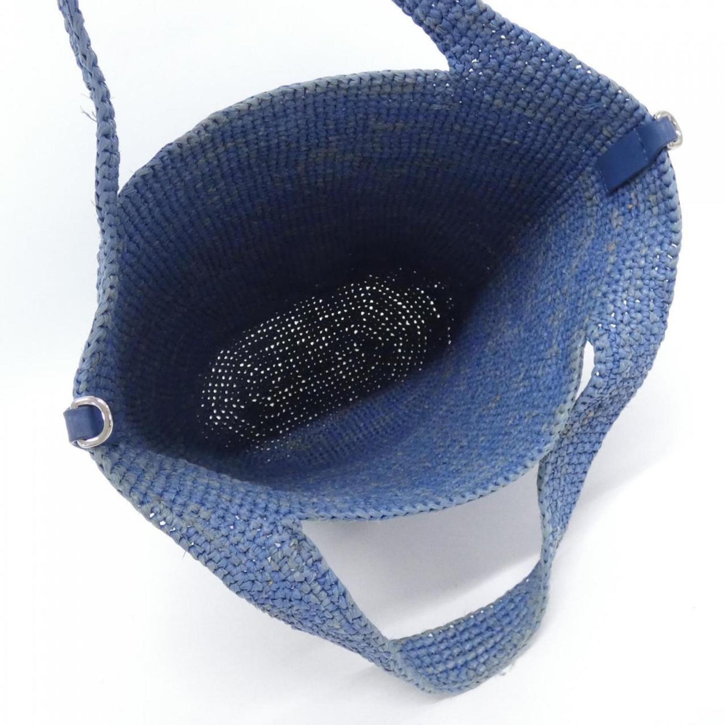 Loewe Woven Fabric Blue Handbags