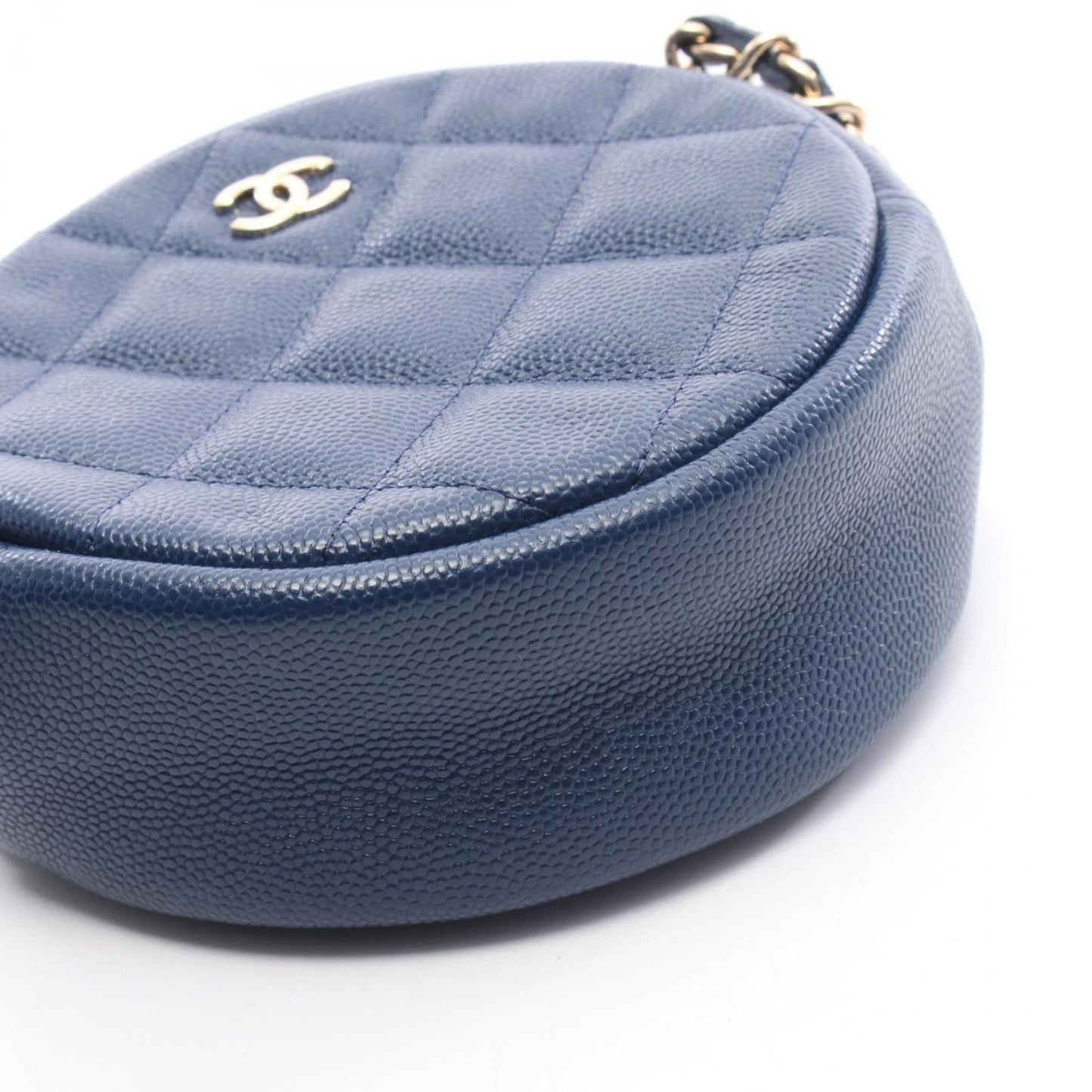 Chanel Calfskin Blue Shoulder Bags
