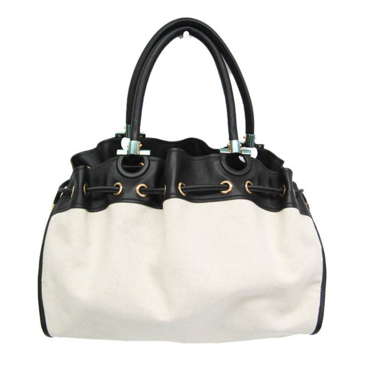 Salvatore Ferragamo Canvas Black Handbags