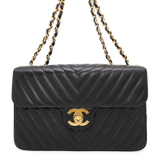 Chanel Calfskin Black Shoulder Bags
