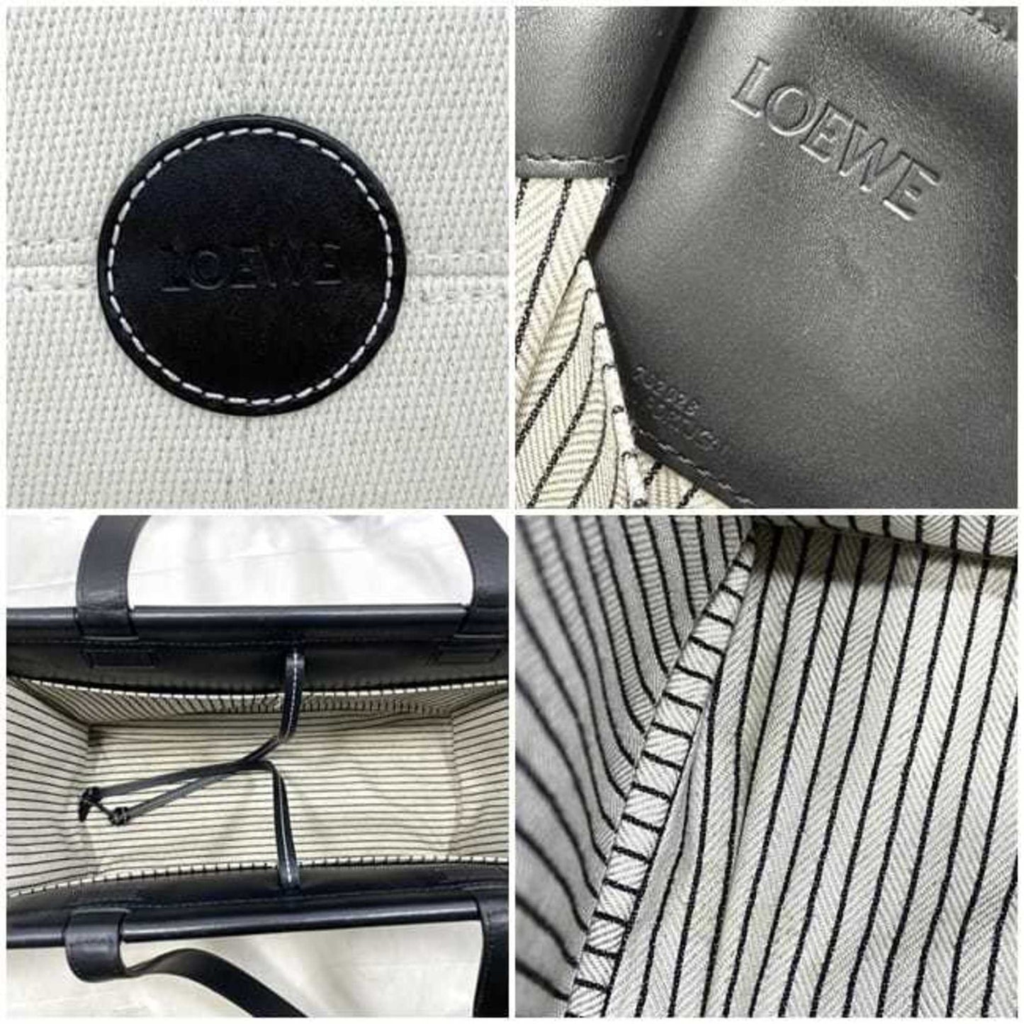 Loewe Canvas Black Tote Bags