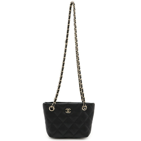 Chanel Calfskin Black Shoulder Bags