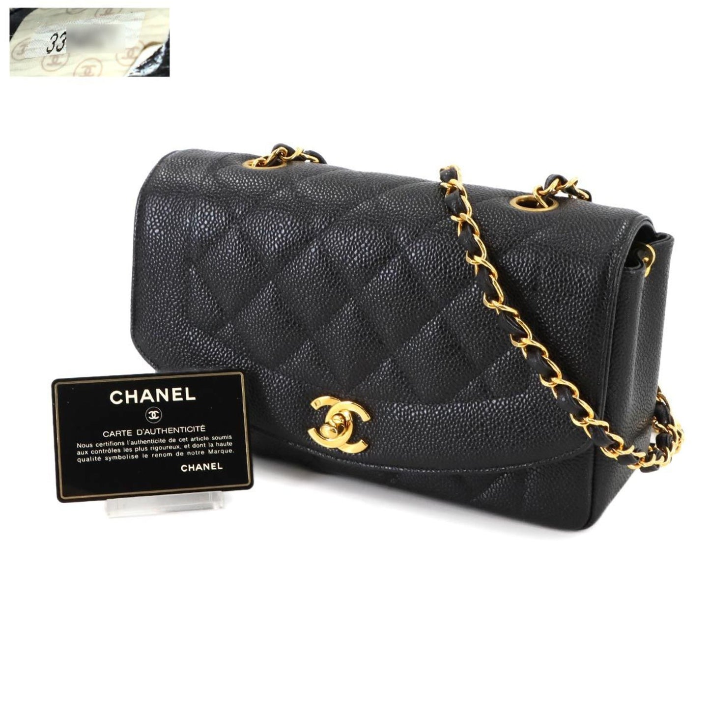 Chanel Calfskin Black Shoulder Bags